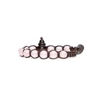 VLNET | Bracciale Tamashii Originale Tibetano | pietre naturali e Calabash in Shungite | Unisex Taglia Unica | Benedetto dai Monaci Tibetani (giada rosa)