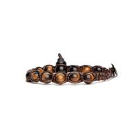VLNET | Bracciale Tamashii Originale Tibetano | pietre naturali e Calabash in Shungite | Unisex Taglia Unica | Benedetto dai Monaci Tibetani (occhio di tigre marrone)