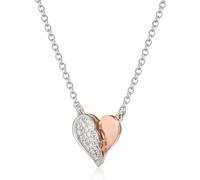 VLNET | Collana con Cuore e Ala | Linea Roberto Giannotti | Argento 925 Zirconi Bianchi | Lunghezza 45 cm. Fatto a mano in Italia