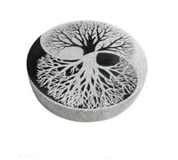 VLNET® | Disco Selenite | Piastra Energetica | Ø 10 cm - Incisa | Ricarica Cristalli, Pietre e Gioielli | Decorazione Spirituale | Meditazione, Reiki e Chakra (1, Albero della Vita Yin-Yang)