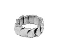 VLNET | Vestopazzo bracciale elastico con ovali realizzato a mano in alluminio 100% riciclato | misura regolabile | + OMAGGIO