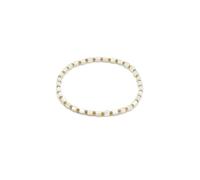 VLNET® | Vestopazzo bracciale elastico con perle e rettangoli in madreperla e acciaio 316L | ciondolo stella, farfalla, conchiglia, pesce e cuore | idea regalo (Rettangoli)