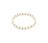 VLNET® | Vestopazzo bracciale elastico con perle e rettangoli in madreperla e acciaio 316L | ciondolo stella, farfalla, conchiglia, pesce e cuore | idea regalo (Perle grandi)