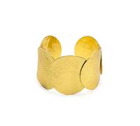 VLNET ® | Vestopazzo bracciale fascia tondi | bracciale aperto, design geometrico | lavorazione artigianale effetto battuto| ottone riciclato | DD11153