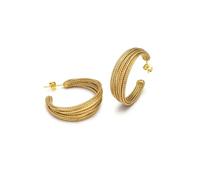 VLNET ® | Vestopazzo collana - bracciale - anello - orecchini | multilinee intrecciate, spirale, cerchi, bangle | ottone 100% riciclato | lavorazione artigianale (Orecchini)