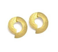 VLNET ® | Vestopazzo collana - bracciale - anello - orecchini | semicerchi, placca | ottone 100% riciclato | lavorazione artigianale (Orecchini)