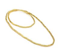 VLNET Vestopazzo collana bracciale snake piccolo in ottone riciclato e placcato in argento.Nickel tested.LAvorazione artigianale (Ottone)