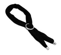 VLNET® | Vestopazzo collana cravatta gioiello | jersey nero con elemento cuore/tondo/quadrato | cotone e alluminio 100% riciclato | lavorazione artigianale | modello saliscendi (tondo)