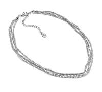 VLNET® | Vestopazzo collana girocollo a 3 fili con mini pepite | placcata in argento | lavorazione artigianale | lunghezza 38+8 cm |MI1513