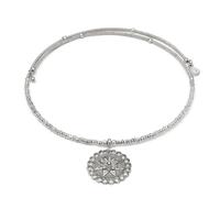 VLNET® | Vestopazzo collana girocollo placca fiore/stella placcato in argento | Modello a molla regolabile | Placcatura 100% artigianale | Nickel tested.