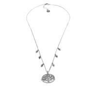 VLNET ® | Vestopazzo collana lunga con albero della vita e foglie | placcata in argento | Nickel tested | lavorazione artigianale