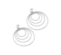 VLNET®| Vestopazzo Collana - Orecchini - Bracciale - anello | spirale, cerchi concentrici e curve | Placcato argento 925 | lavorazione artigianale | nickel tested (ORECCHINI CERCHI CONCENTRICI)
