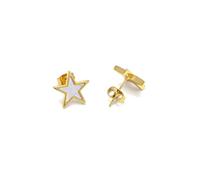 VLNET® | Vestopazzo orecchini a lobo in acciaio 316 e madreperla a forma di stella o di acchiappasogni | Nickel tested | orecchini piccoli (Stella)