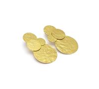 Vlnet ® | Vestopazzo orecchini mix placche | ottone riciclato | Dimensione 5,5 cm| Nickel tested | Lavorazione artigianale.