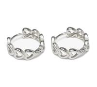 Vlnet ®| Vestopazzo orecchini multicuori piccoli. | Piccola anella formata da tanti cuori | Placcato argento | Lavorazione artigianale | Nickel tested
