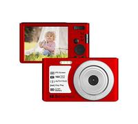 Vlog Camera, Piccola fotocamera digitale 4K 2.8quot;Schermo IPS Zoom 16X Messa a fuoco automatica Rilevamento facciale Autoscatto Fotocamera Vlog 48MP for fotografia AF for bambini(NO TF Card,Rot)