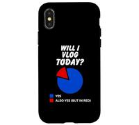 Vlog oggi? Sì Grafico a torta sarcastica per i vlogger Custodia per iPhone X/XS