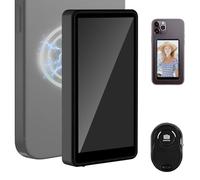 Vlog Selfie Monitor Screen, Wireless Remote Mirror for Back Camera, Portable Smartphone Accessory for Video Recording, Photography, Vlogging & Live Streaming, White, Black & Pink