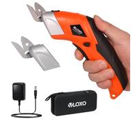 VLOXO Taglierina Elettrico Rotante Forbici Elettriche per Tessuti 4,2V Multi Cutter Mini Taglierino per il taglio di tessuto Pelle Cartone Moquette Pannolenci Giardinaggio Stoffa(Arancia)