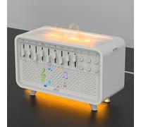 VLU Diffusore di oli essenziali per la casa, diffusore di aromi per la casa, umidificatore con 8 effetti di rumore bianco e luce notturna a LED, altoparlante, timer, design plug in