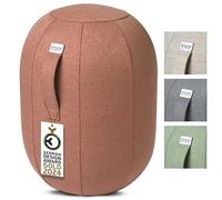 VLUV KAPSUL SOVA Balance KAPSEL, pouf imbottito ad aria, seduta ergonomica, salvaspazio e flessibile, taglia unica M, Salmon, con pompa a mano