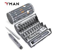 VMAN 138 in 1 set di cacciaviti a batteria di precisione elettrica punte magnetiche laptop PC iPhone strumento di riparazione occhiali kit multifunzione