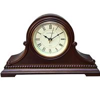 Vmarketingsite Mantel Clocks, Battery Operated, Silent Wood Table Clock with Westminster Chimes On The Hour, Solid Wooden Shelf Decorative Chiming Mantle Clock, 9" x 16" x 3"