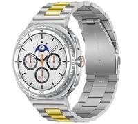 VMBVBHMDF Cinturino compatibile con Samsung Galaxy Watch 8 Classic da 46 mm in acciaio inossidabile e cinturino in metallo. Adatto for Samsung Watch 8 da 40 mm e 44 mm.(Silver Gold)