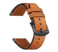 VMBVBHMDF Cinturino for orologio in vera pelle da 20 22 mm adatto for Samsung Galaxy Watch 7 6 5 4 Cinturino for orologio adatto for Xiaomi Redmi Watch 5 Lite Active Strap(Yellow brown,22mm)