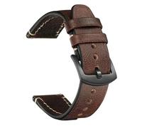 VMBVBHMDF Cinturino for orologio in vera pelle da 20 22 mm adatto for Samsung Galaxy Watch 7 6 5 4 Cinturino for orologio adatto for Xiaomi Redmi Watch 5 Lite Active Strap(Dark brown,22mm)