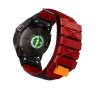VMBVBHMDF Cinturino In Nylon Ad Anello Da 22 Mm E 26 Mm For Garmin Fenix 7X, 6X, Pro, 5X, 5X Plus, 7, 6/6Pro, SmartBand, Accessori For Cinturini For Orologi Garmin(RED,26mm)