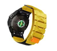 VMBVBHMDF Cinturino In Nylon Ad Anello Da 22 Mm E 26 Mm For Garmin Fenix 7X, 6X, Pro, 5X, 5X Plus, 7, 6/6Pro, SmartBand, Accessori For Cinturini For Orologi Garmin(Yellow,26mm)