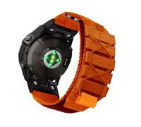 VMBVBHMDF Cinturino In Nylon Ad Anello Da 22 Mm E 26 Mm For Garmin Fenix 7X, 6X, Pro, 5X, 5X Plus, 7, 6/6Pro, SmartBand, Accessori For Cinturini For Orologi Garmin(Orange,22mm)