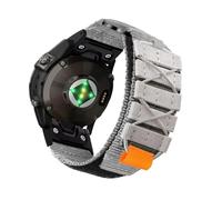 VMBVBHMDF Cinturino In Nylon Ad Anello Da 22 Mm E 26 Mm For Garmin Fenix 7X, 6X, Pro, 5X, 5X Plus, 7, 6/6Pro, SmartBand, Accessori For Cinturini For Orologi Garmin(Gray,22mm)