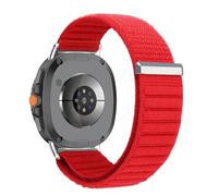 VMBVBHMDF Cinturino in nylon ad anello for Samsung Galaxy Watch 8 46mm Classic regolabile braccialetto di ricambio Watch 8 44mm/40mm Band Accessories(Red)