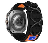 VMBVBHMDF Cinturino in nylon adatto for Samsung Galaxy Watch Ultra Loop Strap Ultra 47mm Bracciale sportivo for Galaxy Watch Ultra 47MM Uomo Senza spazi Correa(Black Black)