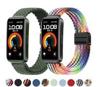 VMBVBHMDF Cinturino in nylon con fibbia magnetica intrecciata for Huawei Band 10, 9 e 8, compatibile con Huawei Band 8, 9 e 10, accessori for braccialetti traspiranti.(Chocolate,Band 9)