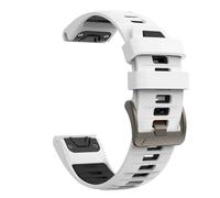 VMBVBHMDF Cinturino In Silicone Da 20, 22 E 26 Mm, Adatto For Garmin Fenix 8, 7, 7X, 6X, 6 Pro, 5, 5X Plus, Epix Enduro 3, Cinturino A Sgancio Rapido.(White black,22mm)