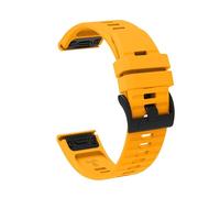 VMBVBHMDF Cinturino In Silicone Da 22 Mm E 26 Mm Adatto For Garmin Fenix 6X, 6 Sapphire, 7X, 7 Pro, Solar, 5, 5X Plus, 3, 3HR, Epix, Approach S62, 60, QuickFit.(Yellow,22mm)