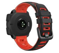 VMBVBHMDF Cinturino In Silicone Morbido Adatto For Garmin Instinct Solar Crossover Tactical Esports Tide Watch Band Instinct 2 Solar Watch Band(Black red)