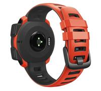 VMBVBHMDF Cinturino In Silicone Morbido Adatto For Garmin Instinct Solar Crossover Tactical Esports Tide Watch Band Instinct 2 Solar Watch Band(Red black)