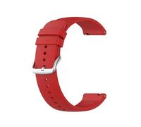 VMBVBHMDF Cinturino in silicone piatto universale a strati rotondi da 20/22 mm adatto for Garmin Forerunner 570 265 255/Vivoactive 4 3 cinturino di ricambio(Red,22mm)