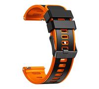 VMBVBHMDF Cinturino in silicone universale bicolore 22mm 20mm adatto for Samsung Gear S3 Frontier/Galaxy Watch 6/5/4 44mm 40mm/Cinturino di ricambio attivo 2/46mm(Black orange,20mm)