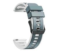 VMBVBHMDF Cinturino in silicone universale bicolore 22mm 20mm adatto for Samsung Gear S3 Frontier/Galaxy Watch 6/5/4 44mm 40mm/Cinturino di ricambio attivo 2/46mm(Blue gray white,22mm)