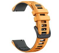 VMBVBHMDF Cinturino sportivo universale in silicone bicolore da 22 mm adatto for cinturino di ricambio del braccialetto Garmin Forerunner 255/265/vivo Active 4(Orange gray)
