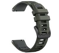 VMBVBHMDF Cinturino sportivo universale in silicone bicolore da 22 mm adatto for cinturino di ricambio del braccialetto Garmin Forerunner 255/265/vivo Active 4(Green Grey)