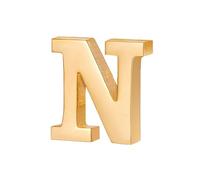 vmcoatdu Spilla a forma di lettera A-Z, con 26 lettere, placcata in oro 18 K e argento, in metallo, One size, Metallo, lega.