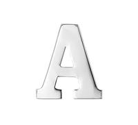 vmcoatdu Spilla a forma di lettera A-Z, con 26 lettere, placcata in oro 18 K e argento, in metallo, One size, Metallo, lega.