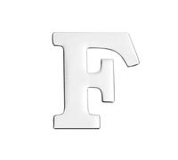 vmcoatdu Spilla a forma di lettera A-Z, con 26 lettere, placcata in oro 18 K e argento, in metallo, One size, Metallo, lega.