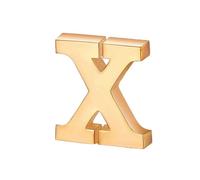 vmcoatdu Spilla a forma di lettera A-Z, con 26 lettere, placcata in oro 18 K e argento, in metallo, One size, Metallo, lega.